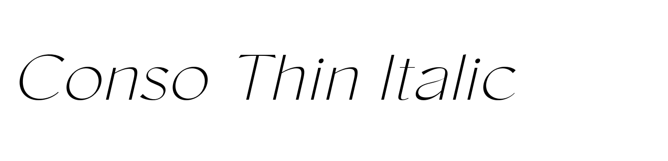 Conso Thin Italic